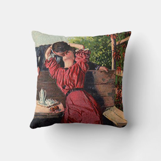 ヴィンテージバキスをするンタイン枕 クッション (裏面)