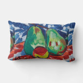 ヴィンテージバクラフスパラシランライフと梨レッドブルー ランバークッション (裏面)