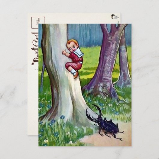 ヴィンテージバグアタックはがき ポストカード (正面/裏面)