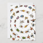 ヴィンテージバグカラフルカブトムズバースデーパーティーテーマ 招待状 (裏面)