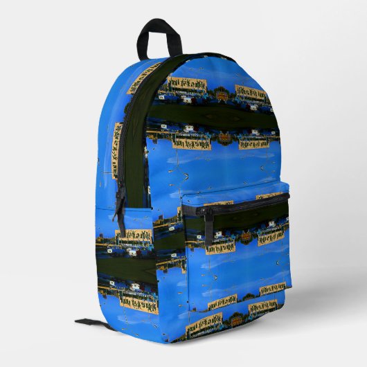 ヴィンテージバグダッド広場 プリントバックパック (裏面左端)