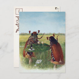 ヴィンテージバグワインパーティーはがき ポストカード