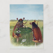 ヴィンテージバグワインパーティーはがき ポストカード (正面)