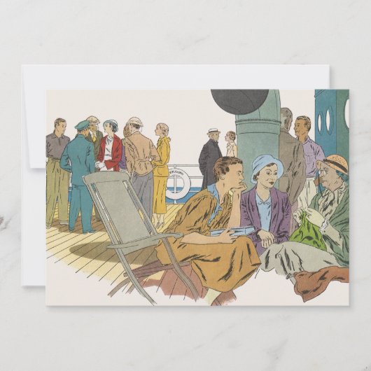 ヴィンテージバケーションクルーズシップ乗客招待状 招待状 (正面)