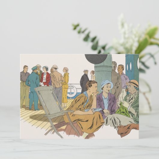 ヴィンテージバケーションクルーズシップ乗客招待状 招待状 (スタンド正面)