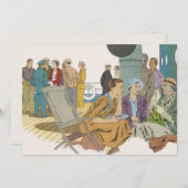 ヴィンテージバケーションクルーズシップ乗客招待状 招待状 (正面/裏面)