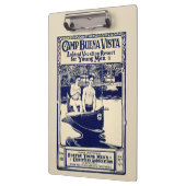 ヴィンテージバケーションポスターキャンプブエナビスタ – ボストン クリップボード (左)