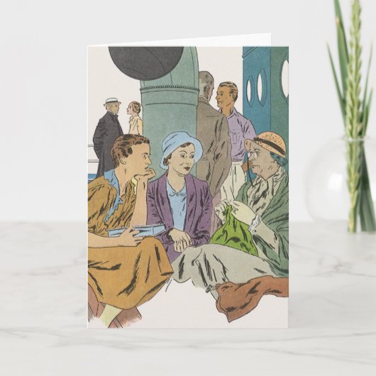 ヴィンテージバケーション、乗客クルーズ船オンデッキ カード (正面)