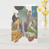 ヴィンテージバケーション、乗客クルーズ船オンデッキ カード (黄色い花)