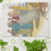 ヴィンテージバケーション、乗客クルーズ船オンデッキ キッチンタオル (折り畳み)