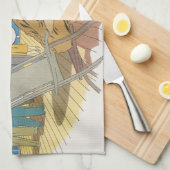 ヴィンテージバケーション、乗客クルーズ船オンデッキ キッチンタオル (四つ折り)