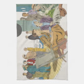 ヴィンテージバケーション、乗客クルーズ船オンデッキ キッチンタオル (縦)