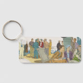 ヴィンテージバケーション、乗客クルーズ船オンデッキ キーホルダー (裏面)