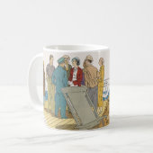 ヴィンテージバケーション、乗客クルーズ船オンデッキ コーヒーマグカップ (正面左)