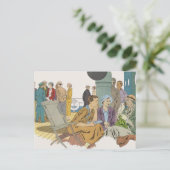 ヴィンテージバケーション、乗客クルーズ船オンデッキ ポストカード (スタンド正面)