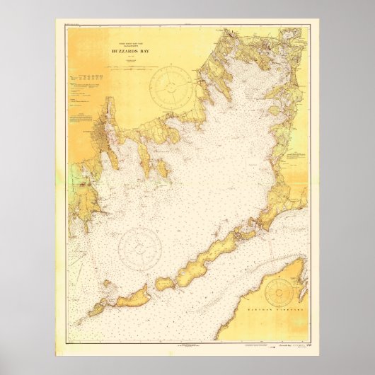 ヴィンテージバザーズ湾地図（1933年） ポスター (正面)