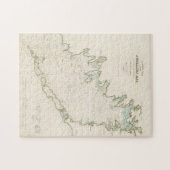 ヴィンテージバザードベイMAの地図(1876) ジグソーパズル (横)