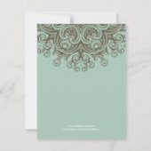 ヴィンテージバジルブルーリハーサルディナーカード 招待状 (裏面)