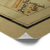 ヴィンテージバスイングランドの地図(1901) ポスター (角)