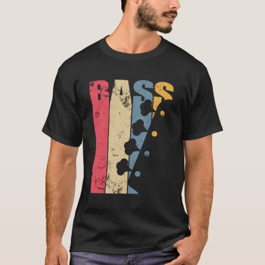 ヴィンテージバスギター Tシャツ (正面)