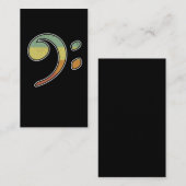 ヴィンテージバスクレフ、 音符記号プレーヤーミュージカルバスシストオーチェスト 名刺 (正面/裏面)