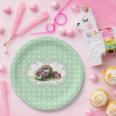 ヴィンテージバスケットと卵イースターブランチ |パーティー ペーパープレート (パーティー)