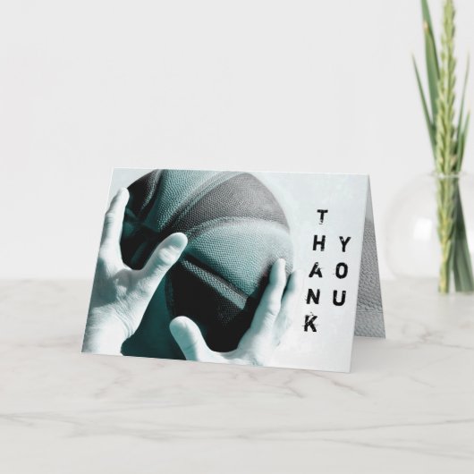 ヴィンテージバスケットボールありがとう サンキューカード (正面)