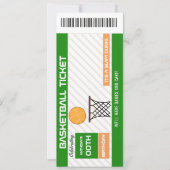 ヴィンテージバスケットボールバースデーパーティーチケット招待状 招待状 (正面)