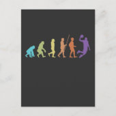 ヴィンテージバスケットボールプレイヤー進化ボールスポーツファン ポストカード (正面)