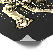 ヴィンテージバスケットボール宇宙 ポスター (角)