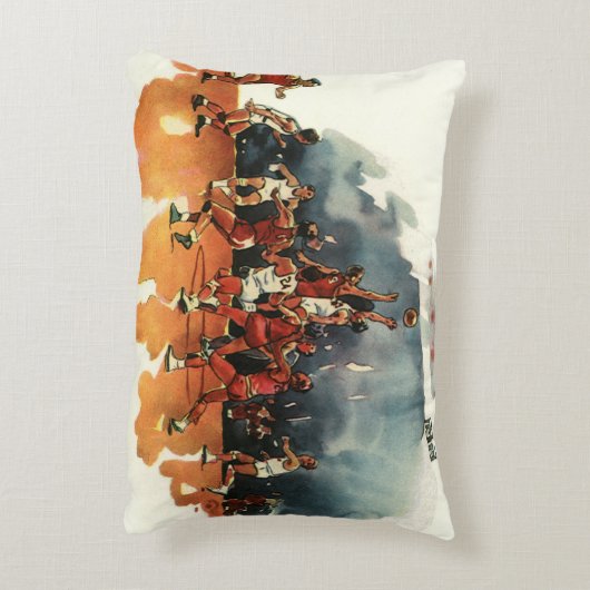 ヴィンテージバスケットボール競技、バスケットボール選手 アクセントクッション (裏面(縦))