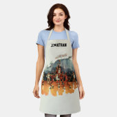 ヴィンテージバスケットボール競技、バスケットボール選手 エプロン (着用した状態)