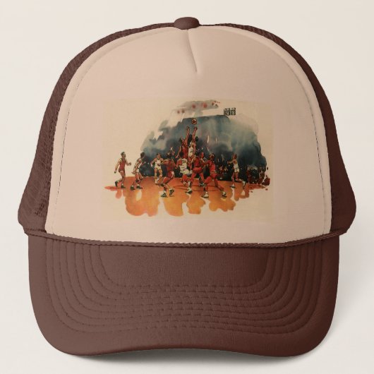 ヴィンテージバスケットボール競技、バスケットボール選手 キャップ (正面)