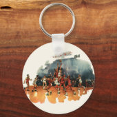 ヴィンテージバスケットボール競技、バスケットボール選手 キーホルダー (正面)