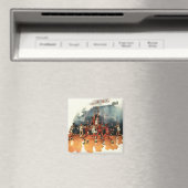 ヴィンテージバスケットボール競技、バスケットボール選手 マグネット (インサイチュ (食洗機))