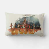 ヴィンテージバスケットボール競技、バスケットボール選手 ランバークッション (裏面)