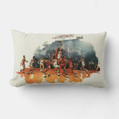 ヴィンテージバスケットボール競技、バスケットボール選手 ランバークッション (正面)