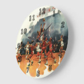 ヴィンテージバスケットボール競技、バスケットボール選手 ラージ壁時計 (傾斜)