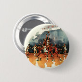 ヴィンテージバスケットボール競技、バスケットボール選手 缶バッジ (正面&裏面)