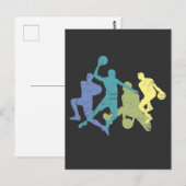 ヴィンテージバスケットボール選手のトリック選手のスポーツ愛好家 ポストカード (正面/裏面)