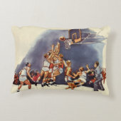 ヴィンテージバスケットボール，ゲームの選手 アクセントクッション (裏面)