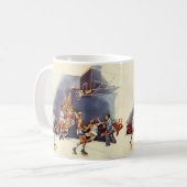 ヴィンテージバスケットボール,ゲームの選手 コーヒーマグカップ (正面左)