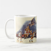 ヴィンテージバスケットボール,ゲームの選手 コーヒーマグカップ (左)