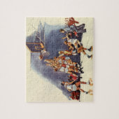 ヴィンテージバスケットボール,ゲームの選手 ジグソーパズル (縦)