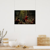 ヴィンテージバスケットボール，ゲームの選手 ポスター (キッチン)