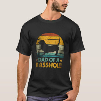 ヴィンテージバスセットハウンドパパおもしろいレトロAバスパパ Tシャツ