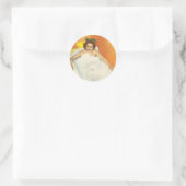 ヴィンテージバスタブおもしろいレトロkitsch ラウンドシール (バッグ)