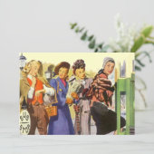 ヴィンテージバストップスBFFレトロガルパール招待状 招待状 (スタンド正面)