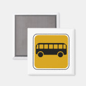 ヴィンテージバス道路標識 マグネット (正面/裏面)