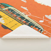 ヴィンテージバス:雲のテクスチャの背景 シェルパブランケット (3/4)